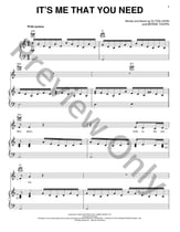 It's Me That You Need piano sheet music cover